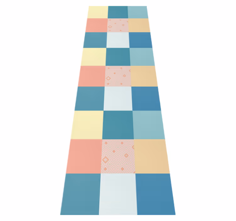 Geometriniai kilimas spalvingu retro raštu - „Tenstickers“