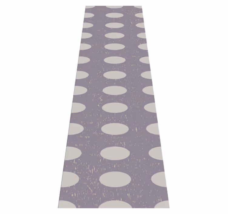 Geometrinis pilkų ir violetinių ratų kilimas - „Tenstickers“