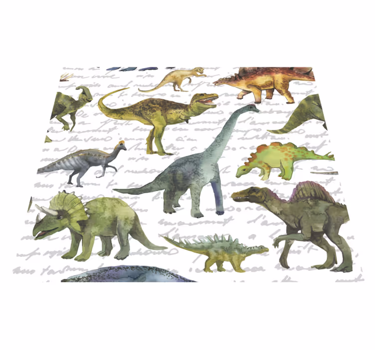 Vinilo kilimėlis miegamajam su realistiškais dinozaurais - „Tenstickers“