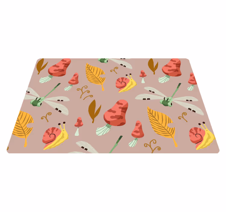Gamtos vinilinis kilimas rudeninės faunos ir floros raštu - „Tenstickers“