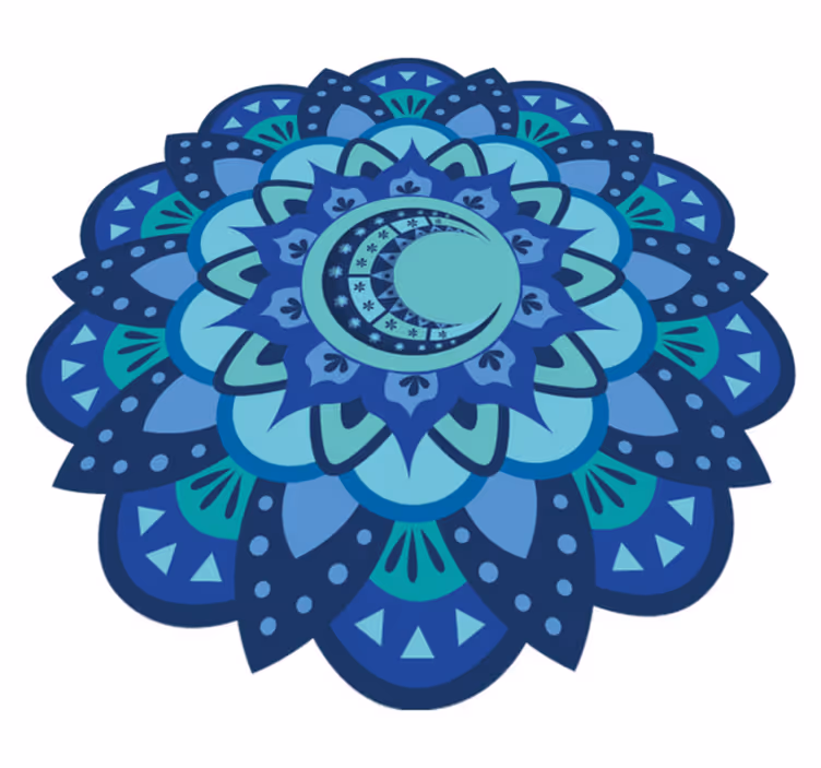 Gamtos vinilinis kilimas išraiškingas botaninis mandala - „Tenstickers“