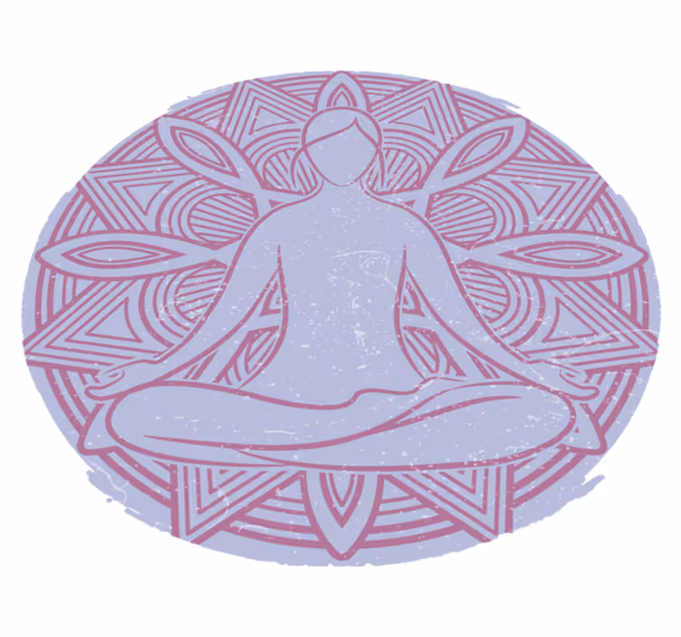 Gamtos vinilinis kilimas meditacinė figūra mandala - „Tenstickers“