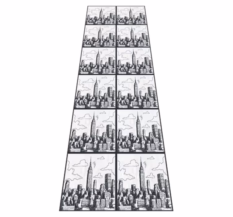 Vinilo kilimėlis miegamajam nyc piešinių koliažas - „Tenstickers“
