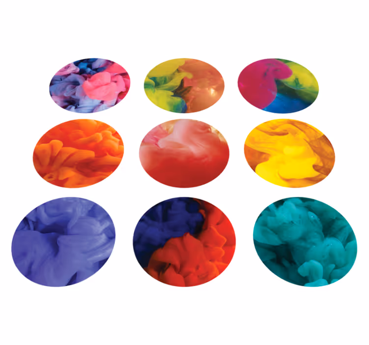 Geometriniai kilimas spalvotų dūmų lipdukai - „Tenstickers“