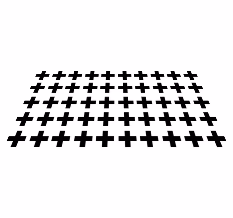 Geometriniai kilimas juodai baltomis kryžiais - „Tenstickers“