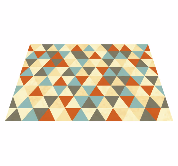Geometrinis kilimas spalvotų trikampių raštu - „Tenstickers“