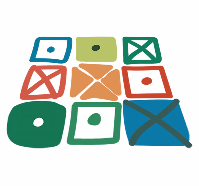 Geometriniai kilimas su skirtingų kvadratų dizainu - „Tenstickers“
