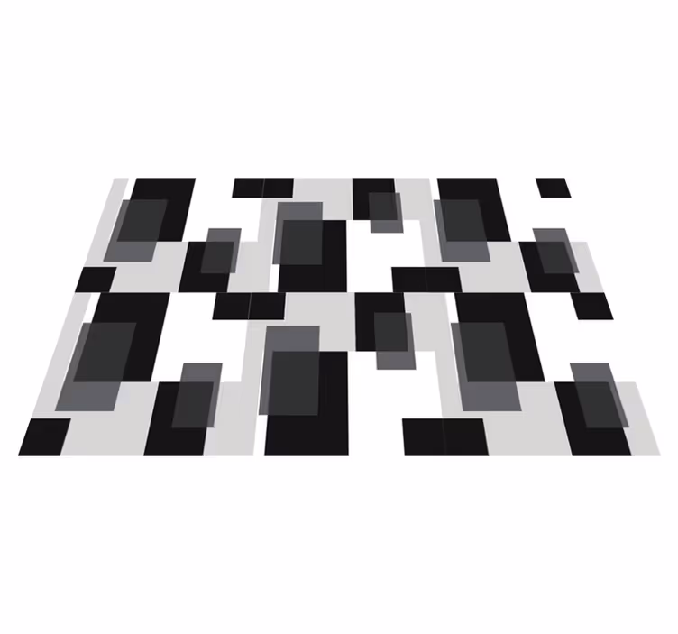 Geometriniai kilimas juodai baltų blokų - „Tenstickers“