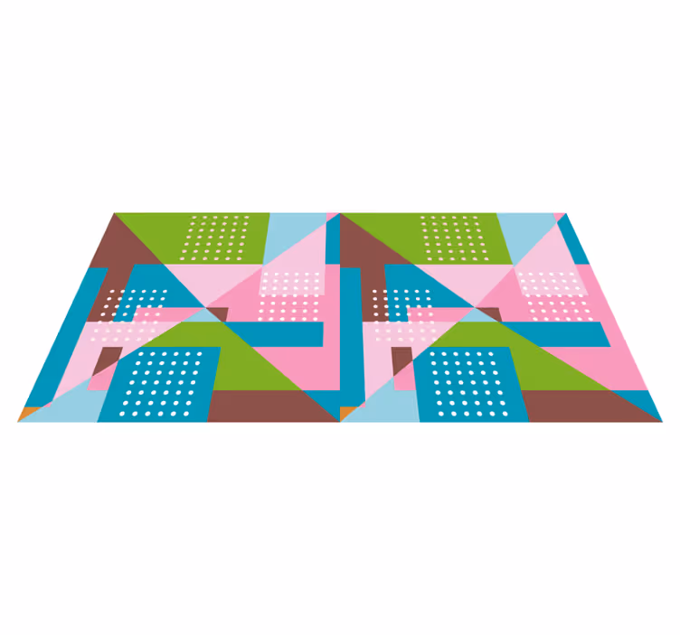 Geometriniai kilimas su pastelinių geometrinių raštu - „Tenstickers“