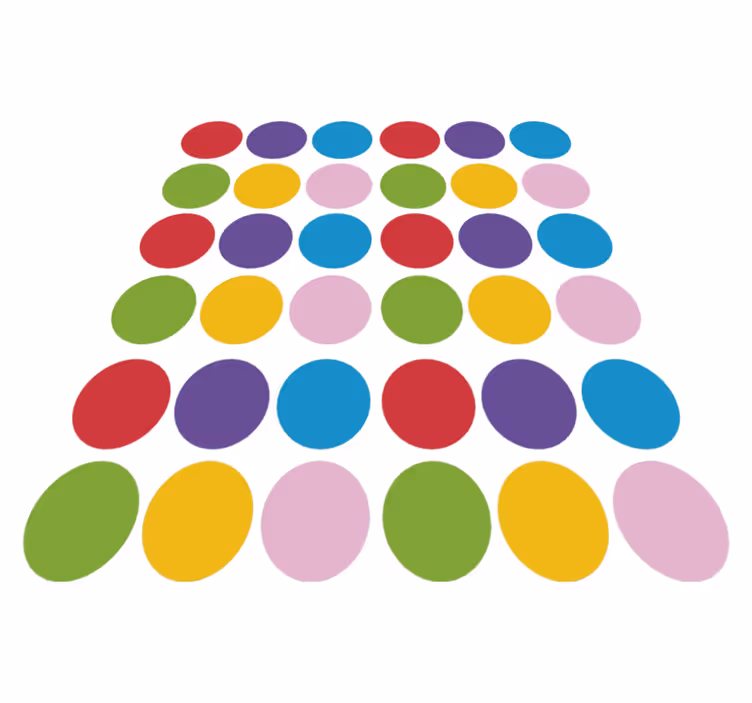 Geometriniai kilimas spalvingų ratų raštu - „Tenstickers“