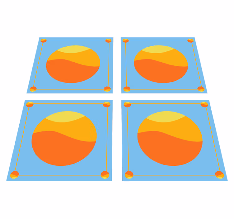 Geometriniai kilimas spalvingais apskritimais - „Tenstickers“