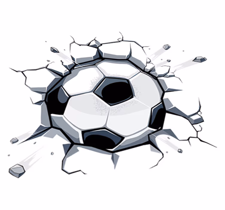 Vaikų vinilinė kilimėlė 3d futbolo kamuolys - „Tenstickers“