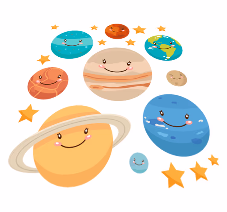 Vaikų vinilinė kilimėlė su planetų sistema - „Tenstickers“