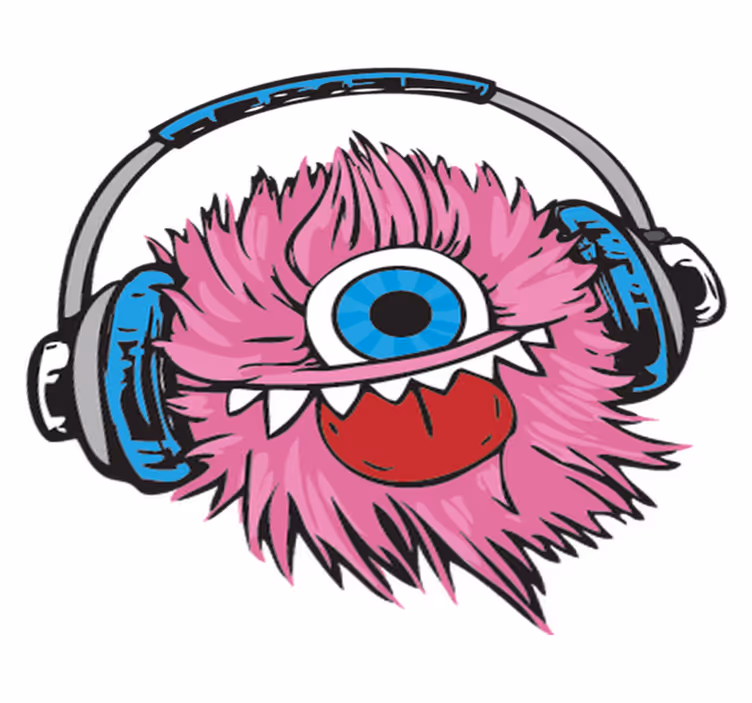 Vaikų vinilinė kilimėlė rožinis pūkuotas monstras - „Tenstickers“