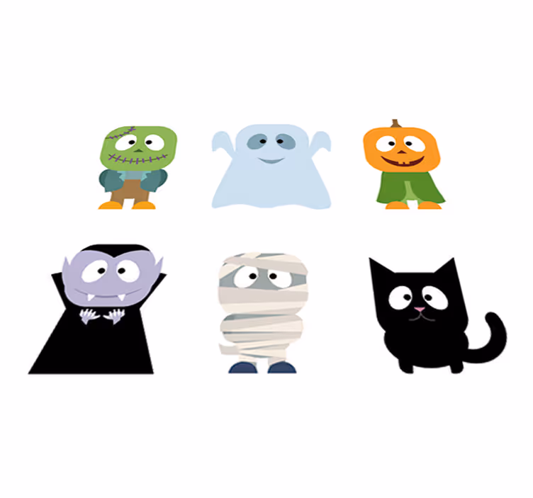 Vaikų vinilinė kilimėlė su halloween monstrais - „Tenstickers“