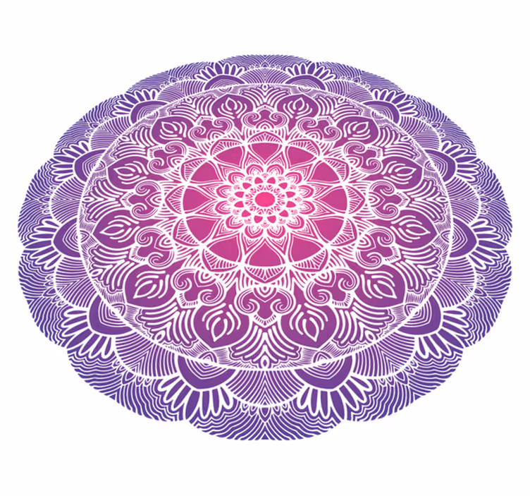 Vinilo kilimėlis miegamajam violetinė gyvenimo mandala - „Tenstickers“