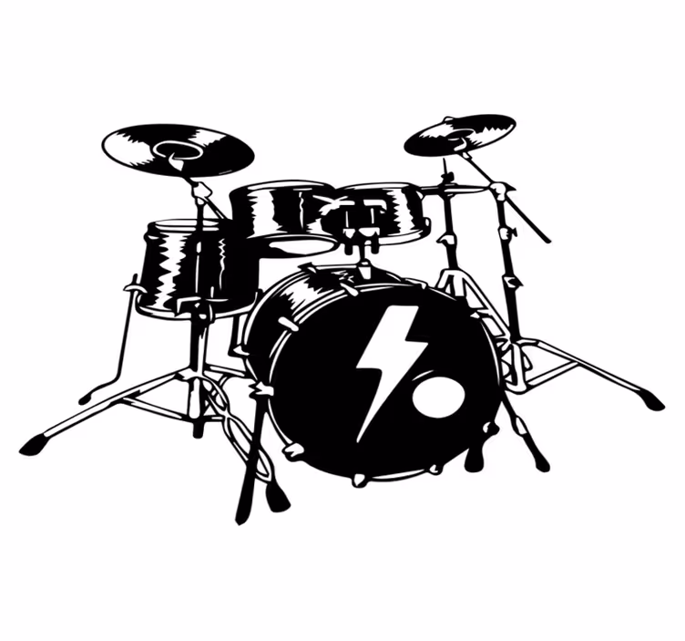 Vinilo kilimėlis miegamajam su baterija ant balto fono - „Tenstickers“