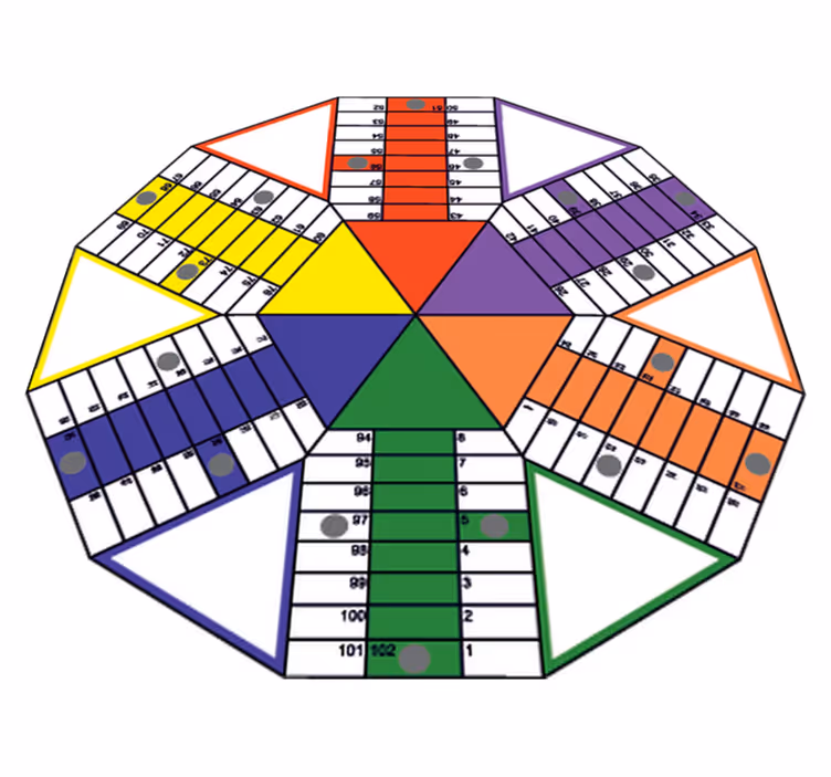 Žaidimų dizaino vinilo kilimėlis geometrinis parchis stalas - „Tenstickers“