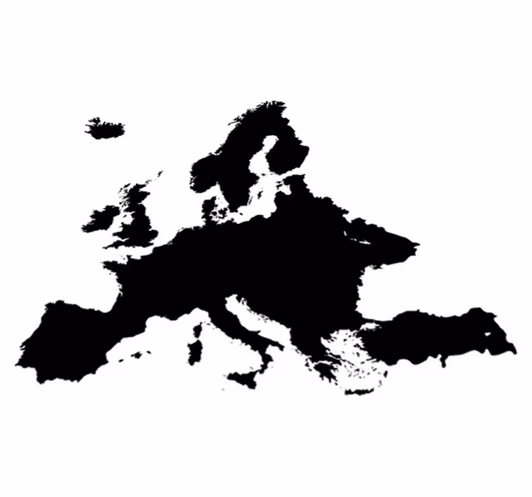 Pasaulio žemėlapis vinilo kilimėlis europa - „Tenstickers“
