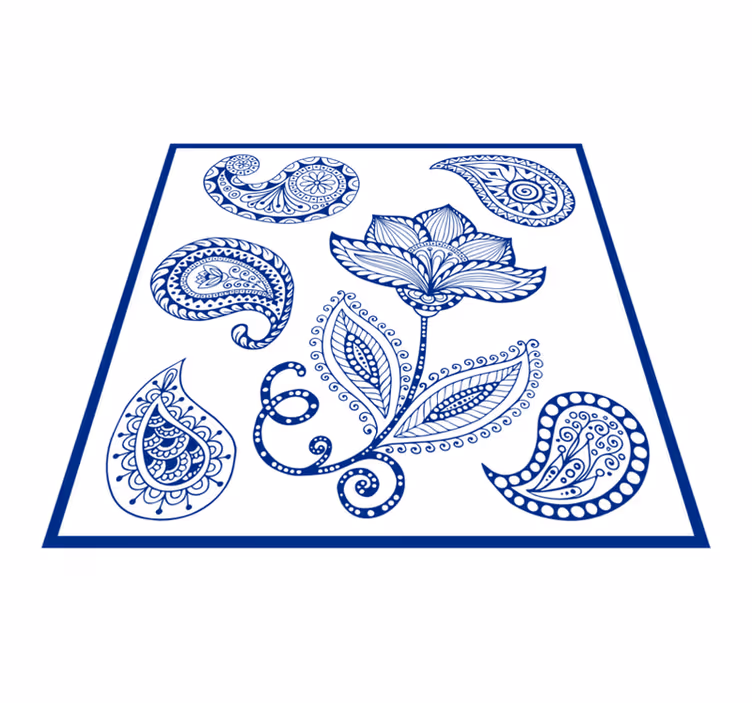 Kilimėlis virtuvei paisley ir gėlės - „Tenstickers“