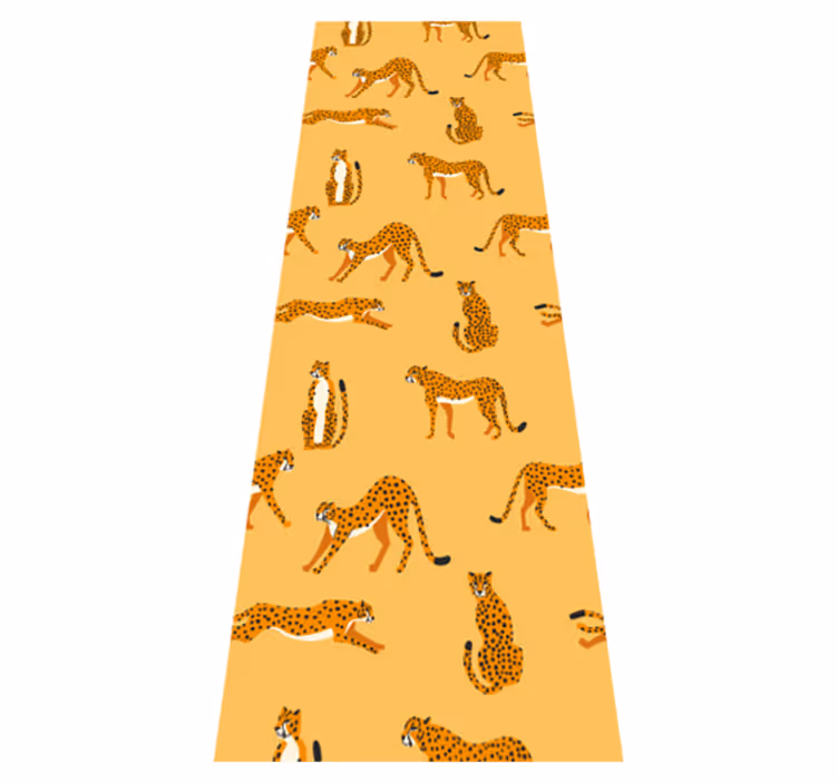 Gyvūnų vinilo kilimėlis geltoniems leopardams - „Tenstickers“