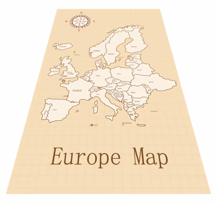 Pasaulio žemėlapis vinilo kilimėlis senovinė europa - „Tenstickers“