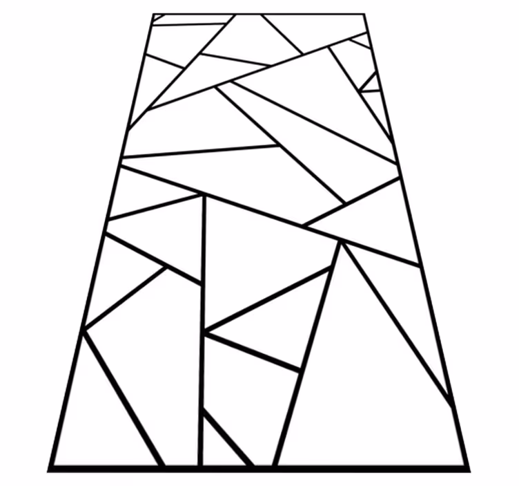 Modernus vinilinis kilimas juodomis geometrinėmis linijomis - „Tenstickers“