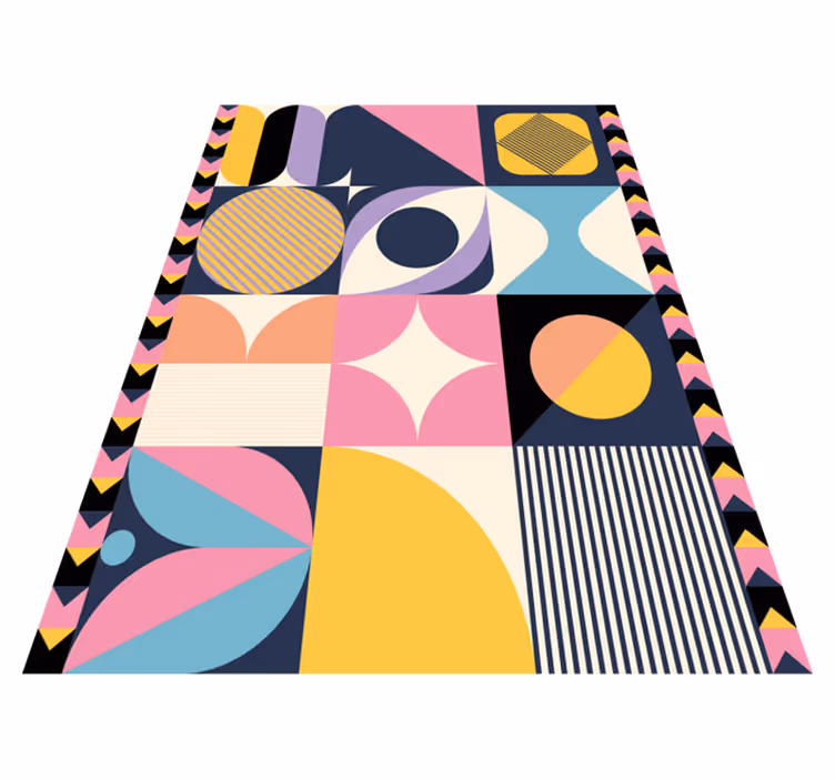 Modernus vinilinis kilimas daugiakampio geometrinio meno - „Tenstickers“