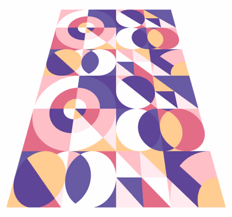 Modernus vinilinis kilimas abstrakčios geometrinės figūros - „Tenstickers“