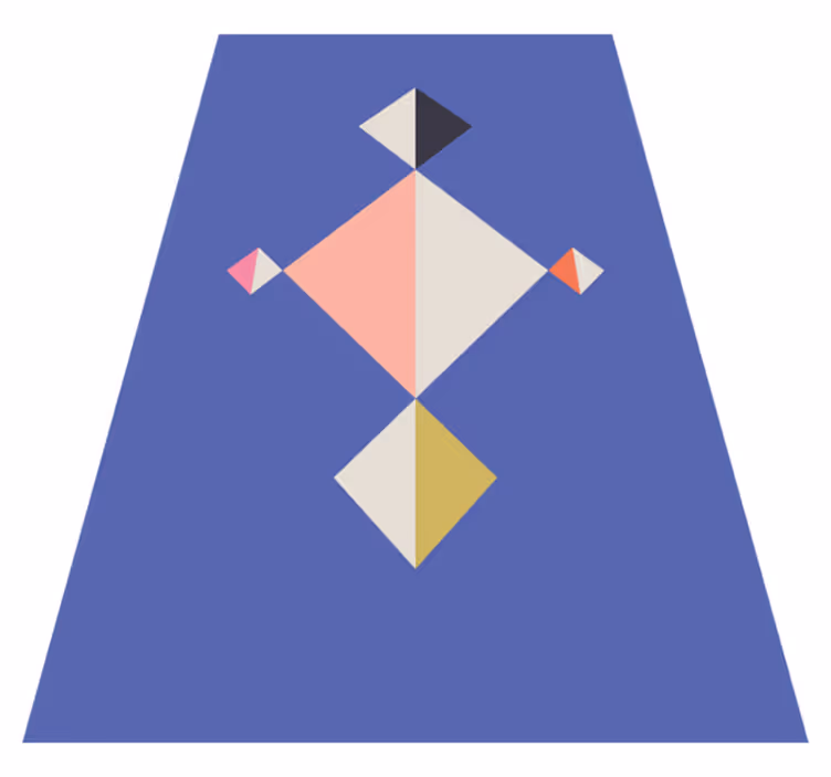 Modernus vinilinis kilimas geometrinių raštų menas - „Tenstickers“