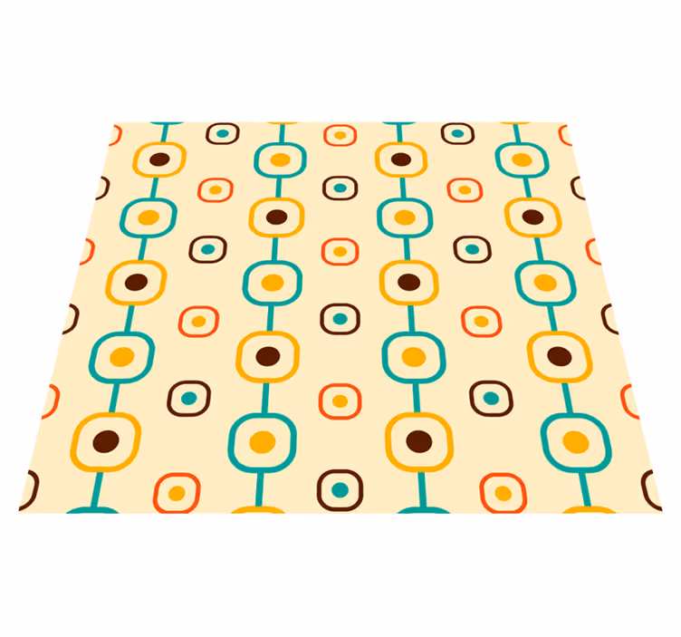 Senoviniai viniliniai kilimas 60-ųjų geometrinis - „Tenstickers“