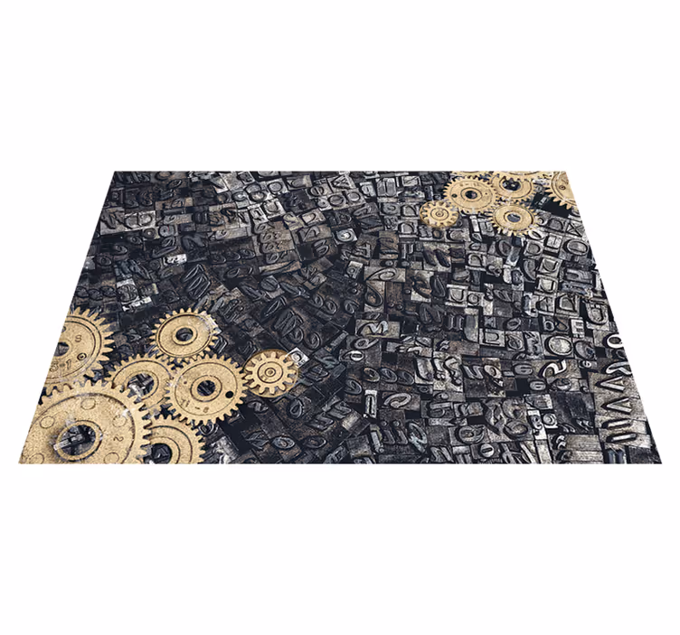Senoviniai viniliniai kilimas 3d retro nostalgija metalui - „Tenstickers“