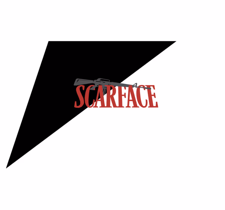 Vinilo kilimėlas su scarface filmo vaizdu ir tekstu - „Tenstickers“