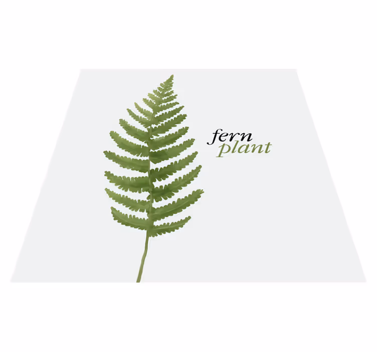 Vinilo kilimėlas su frazėmis fern augalo minimalizmas - „Tenstickers“