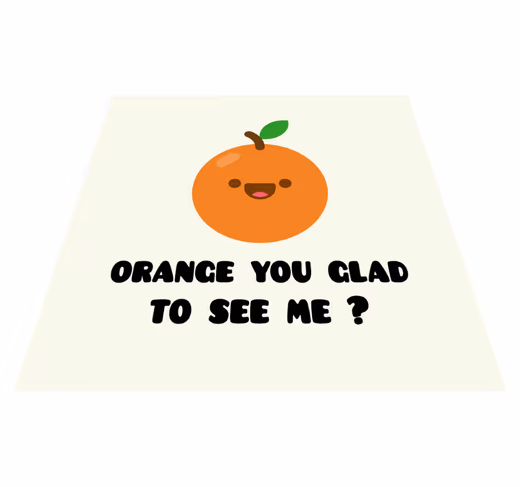 Vinilo kilimėlas su juokinga fraze „oranžinė“ - „Tenstickers“