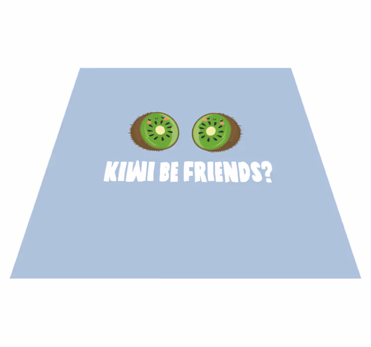 Vinilo kilimėlas su juokingomis frazėmis apie kivius - „Tenstickers“