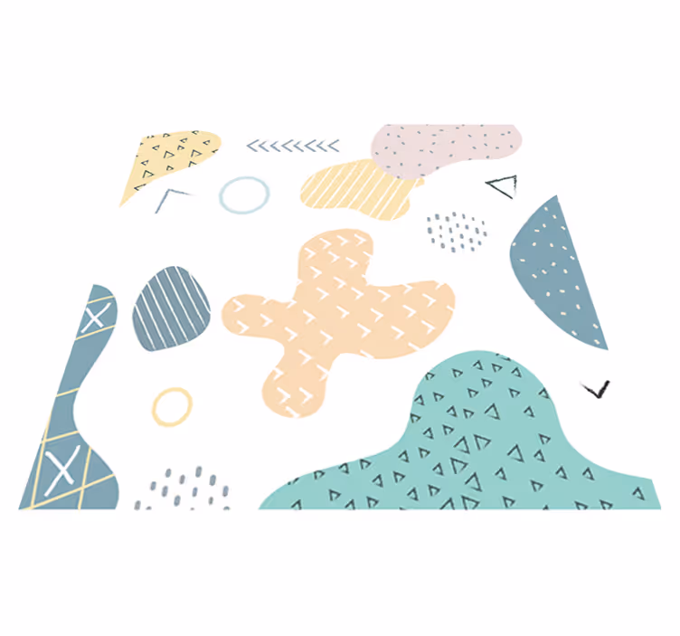 Geometriniai kilimas su grunge geometriniu raštu - „Tenstickers“