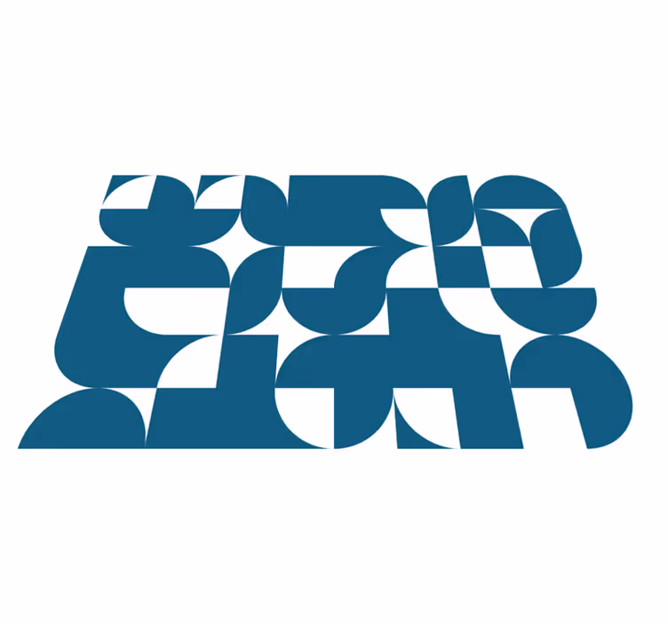 Geometriniai kilimas mėlynas apskritimas geometrinis raštas - „Tenstickers“