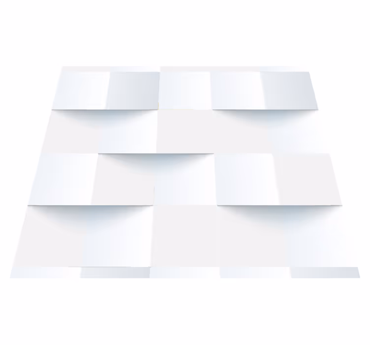 Balta kilimėlė 3d lipnūs lapeliai balti - „Tenstickers“