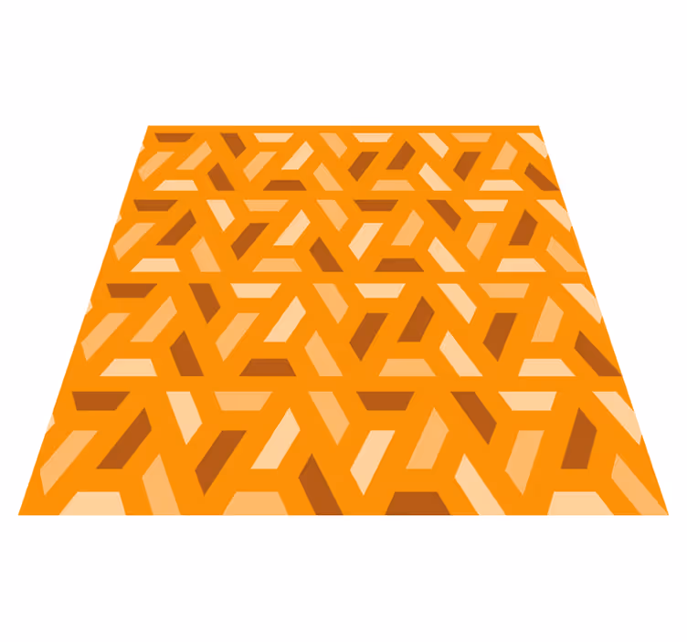 Oranžinės spalvos kilimėlis geometrinėmis tonomis - „Tenstickers“