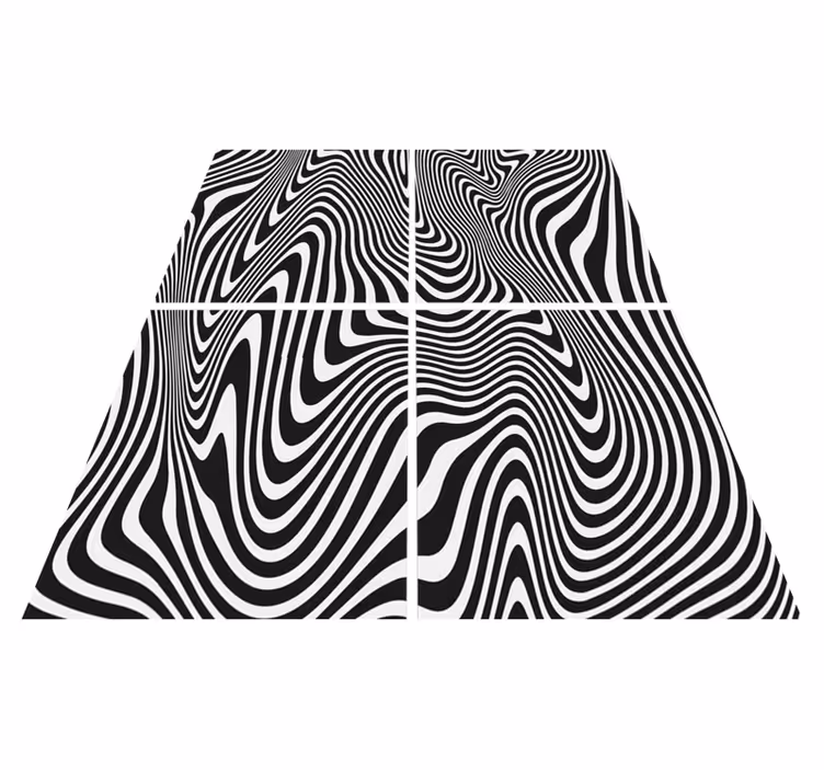 Juodos dizaino vinilo kilimėlias zebra 3d efektu - „Tenstickers“