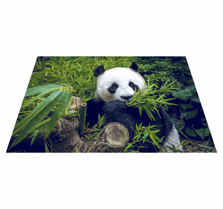 Žalias kilimas mielas panda - „Tenstickers“