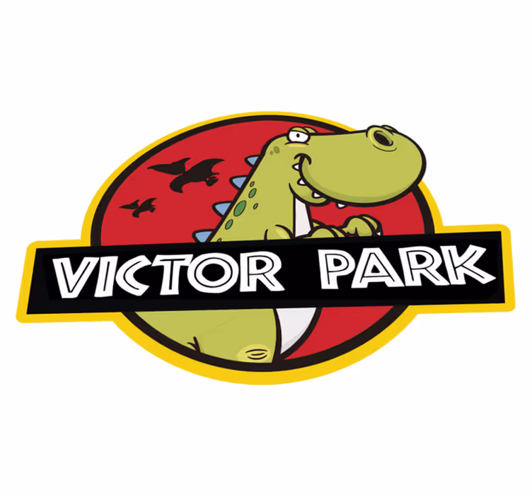 Personalizuotas jurassic park vaikų vinilo kilimas - „Tenstickers“