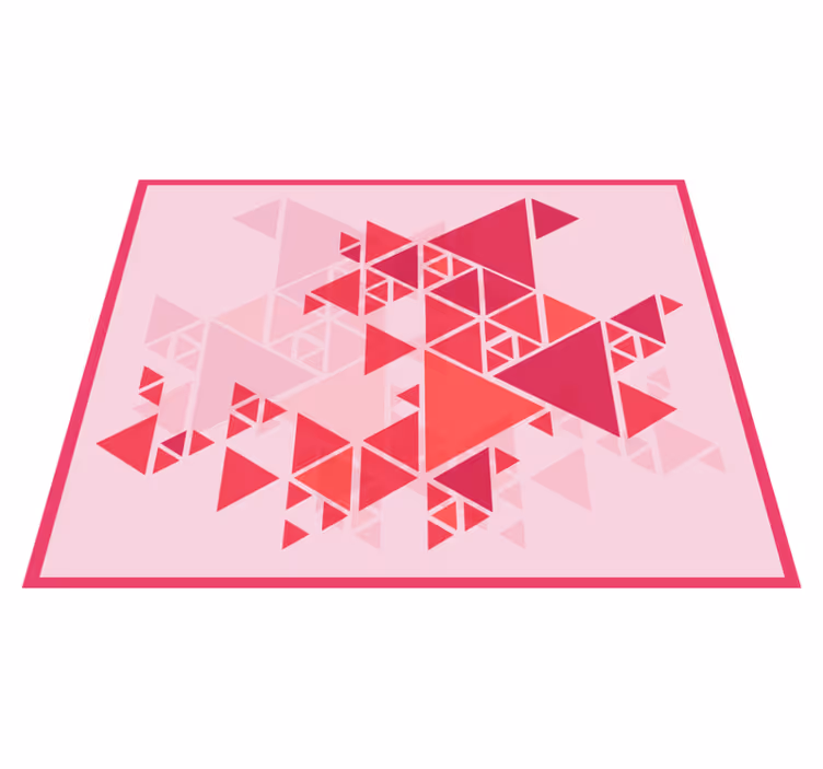 Geometriniai kilimas rožiniai persidengiantys trikampiai - „Tenstickers“