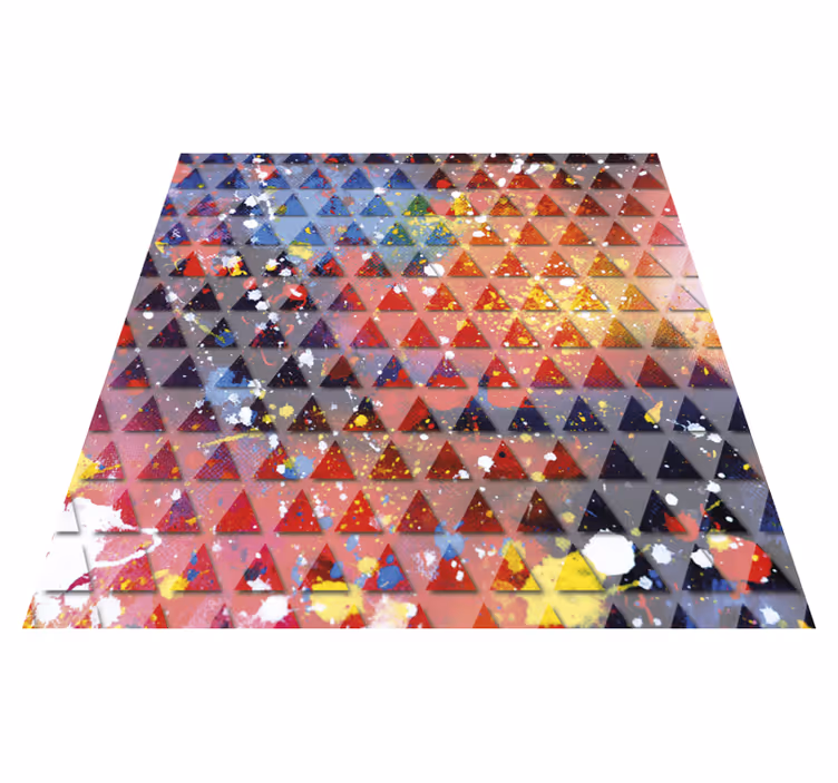 Abstraktus trikampis mozaika geometriniai kilimas - „Tenstickers“