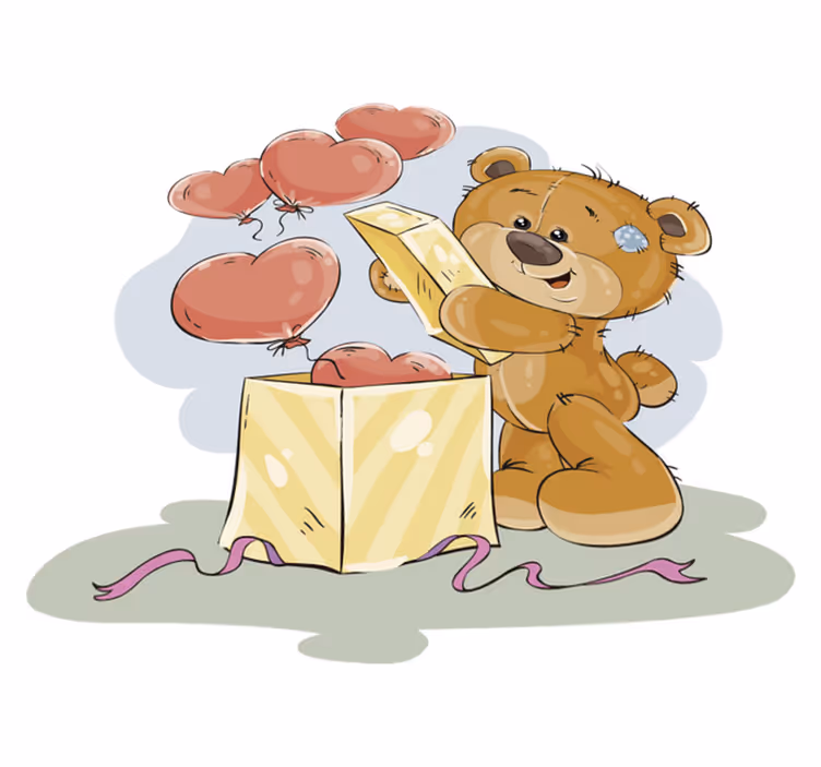 Teddy Bear Celebration kilimas vaiko kambariui - „Tenstickers“