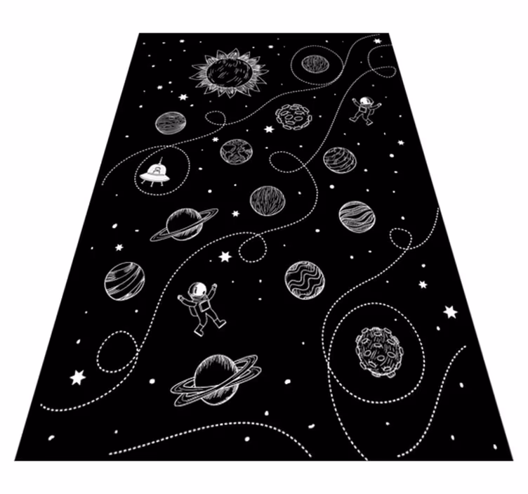 Pasakų žvaigždės ir planetos, piešiančios vinilo kilimėlį - „Tenstickers“