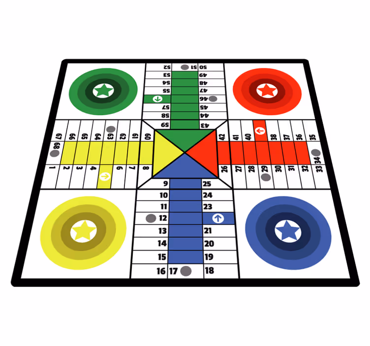 Stulbinantis „parchis“ stalo žaidimų vinilo kilimas - „Tenstickers“