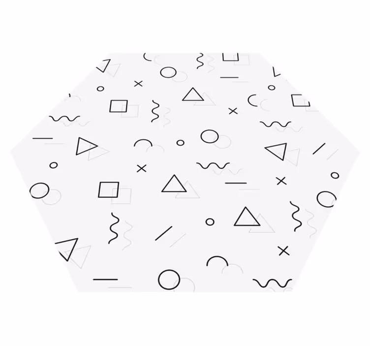 Memphis stiliaus minimalistinis vinilo kilimas - „Tenstickers“