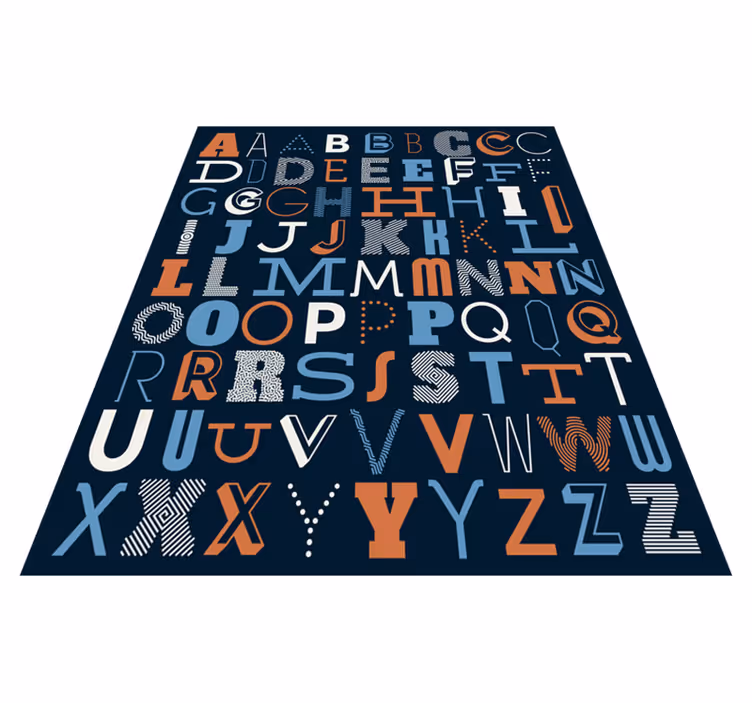 Tipografinės abėcėlės vinilo kilimėlis abc - „Tenstickers“